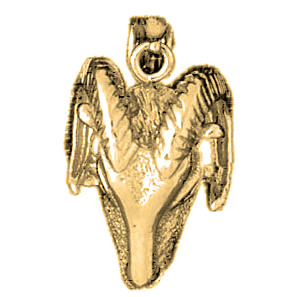 Yellow Gold-plated Silver Ram Pendant