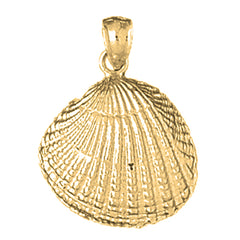 Yellow Gold-plated Silver Shell Pendant