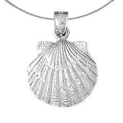 Colgante de concha de plata de ley (bañado en rodio o oro amarillo)