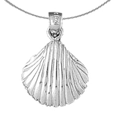 Colgante de concha de plata de ley (bañado en rodio o oro amarillo)