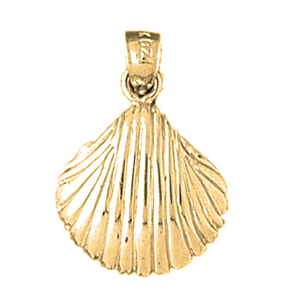 Yellow Gold-plated Silver Shell Pendant