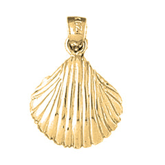 Yellow Gold-plated Silver Shell Pendant