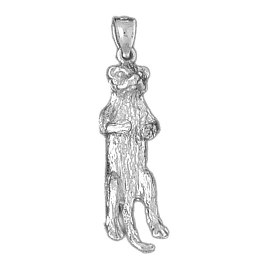 Sterling Silver 3D Meerkat Pendant