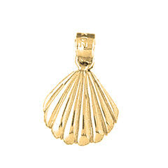 Yellow Gold-plated Silver Shell Pendant