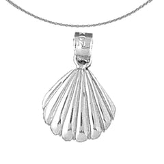Colgante de concha de plata de ley (bañado en rodio o oro amarillo)
