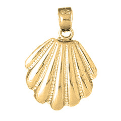 Yellow Gold-plated Silver Shell Pendant