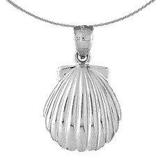 Colgante de concha de plata de ley (bañado en rodio o oro amarillo)