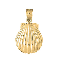 Yellow Gold-plated Silver Shell Pendant