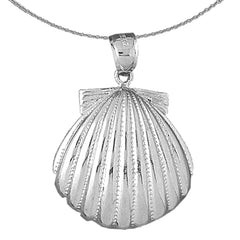 Colgante de concha de plata de ley (bañado en rodio o oro amarillo)