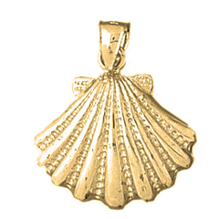 Yellow Gold-plated Silver Shell Pendant