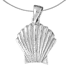 Colgante de concha de plata de ley (bañado en rodio o oro amarillo)