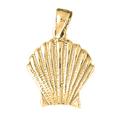 Yellow Gold-plated Silver Shell Pendant
