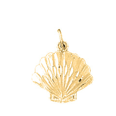Yellow Gold-plated Silver Shell Pendant