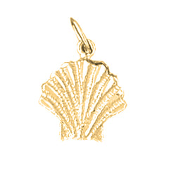 Yellow Gold-plated Silver Shell Pendant