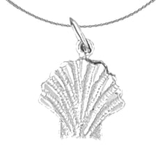Colgante de concha de plata de ley (bañado en rodio o oro amarillo)