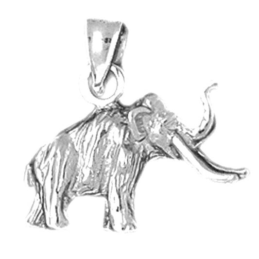 Sterling Silver 3D Elephant Pendant