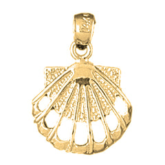 Yellow Gold-plated Silver Shell Pendant