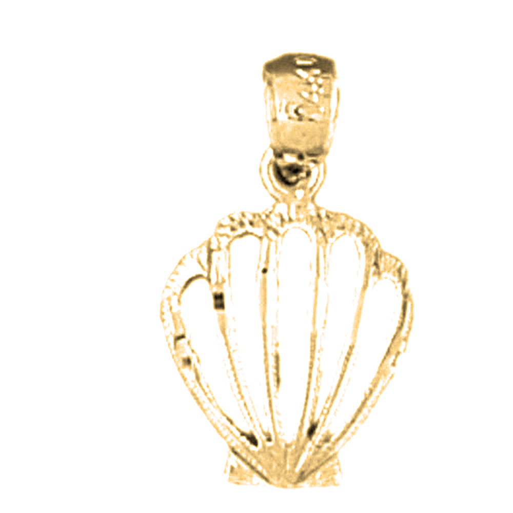Yellow Gold-plated Silver Shell Pendant
