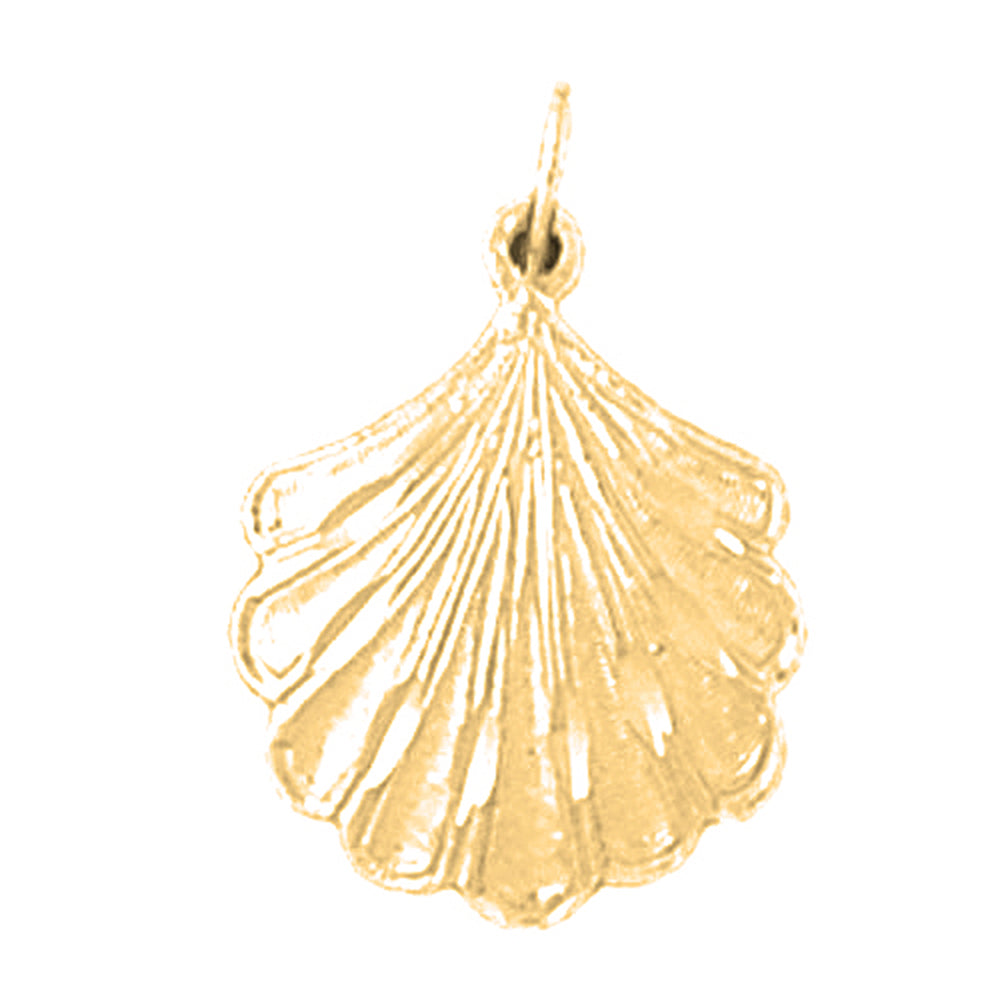 Yellow Gold-plated Silver Shell Pendant