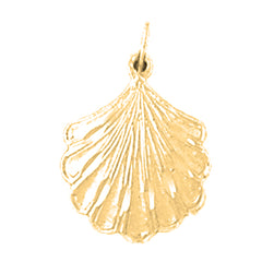 Yellow Gold-plated Silver Shell Pendant