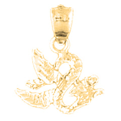 Yellow Gold-plated Silver Dragon Pendant