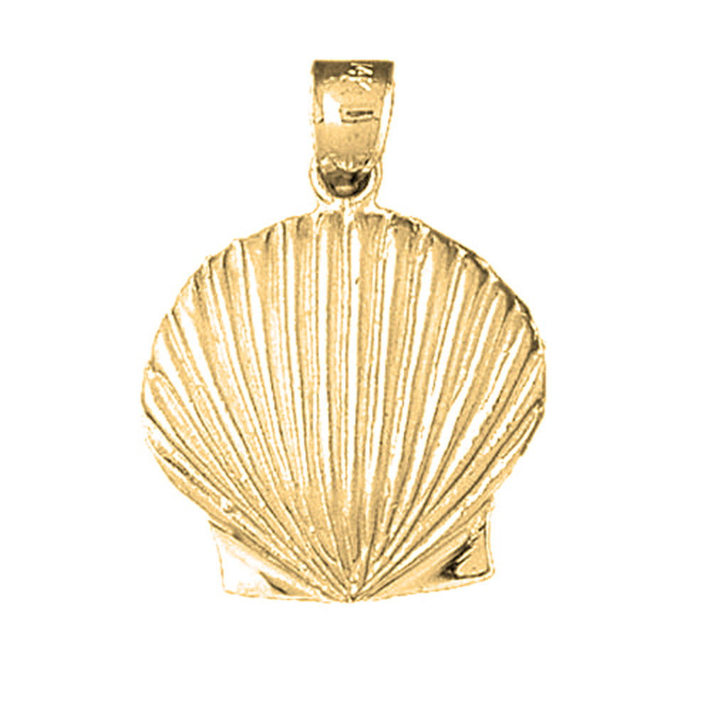Yellow Gold-plated Silver Shell Pendant