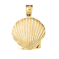 Yellow Gold-plated Silver Shell Pendant