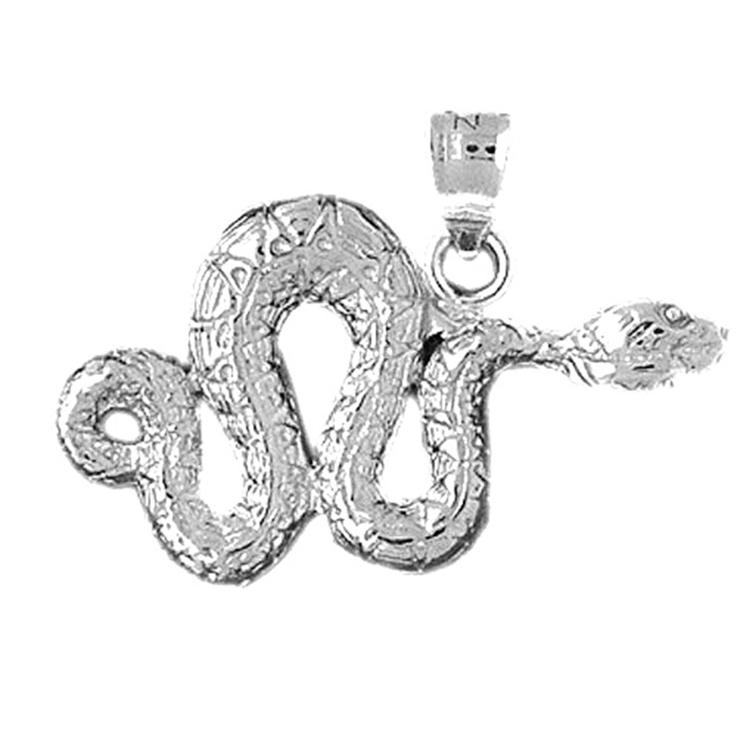 Sterling Silver Boa Constrictor Snake Pendant