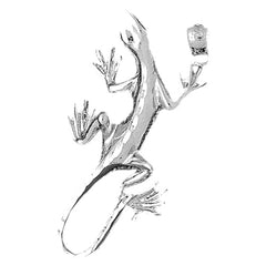 Sterling Silver Lizard Pendant