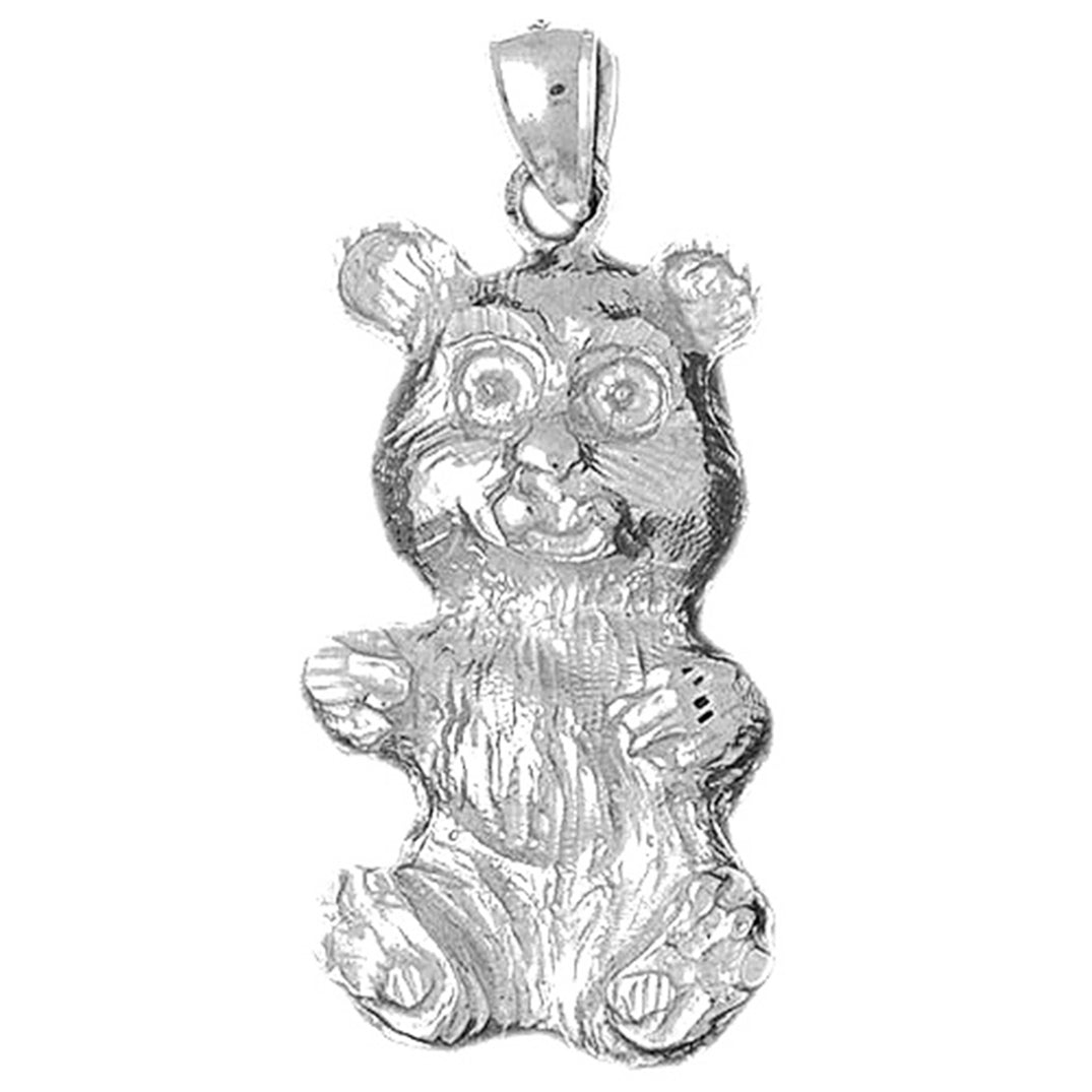 Sterling Silver Teddy Bear Pendant