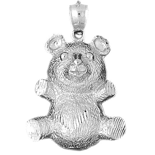 Sterling Silver Teddy Bear Pendant