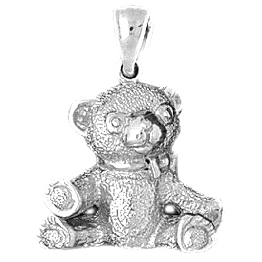Sterling Silver Teddy Bear Pendant