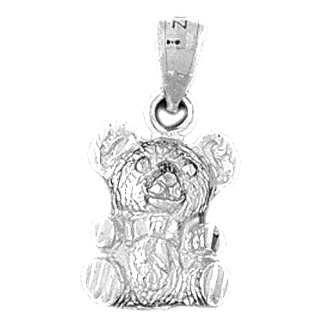 Sterling Silver Teddy Bear Pendant