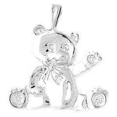 Sterling Silver Teddy Bear Pendant