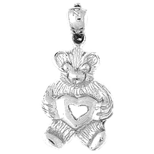 Sterling Silver Teddy Bear Pendant