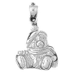 Sterling Silver Teddy Bear Pendant