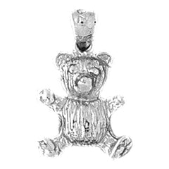 Sterling Silver Teddy Bear Pendant