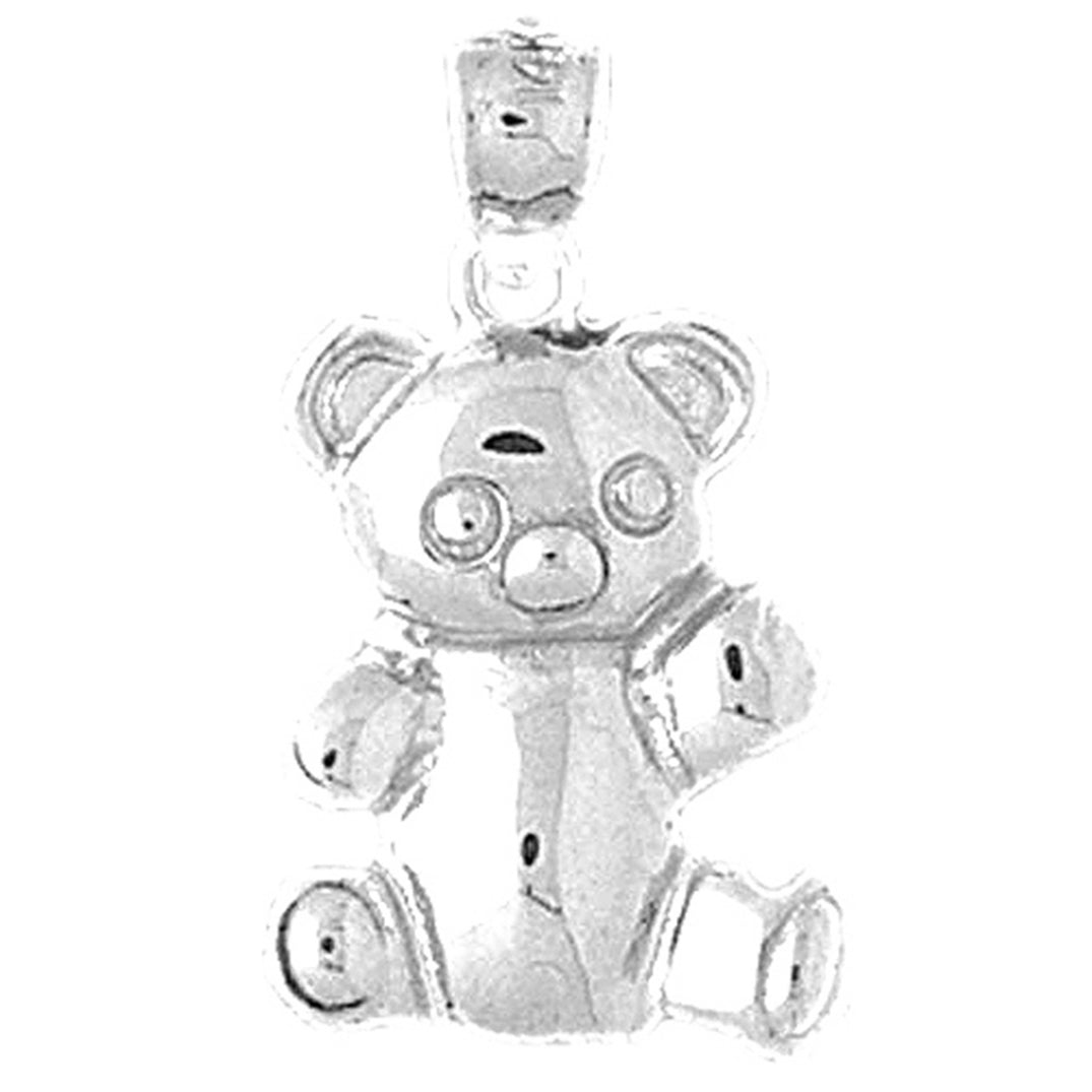 Sterling Silver Teddy Bear Pendant
