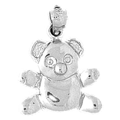 Sterling Silver Teddy Bear Pendant