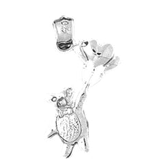Sterling Silver Teddy Bear Pendant