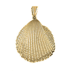 Yellow Gold-plated Silver Shell Pendant