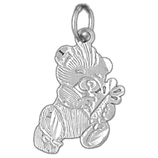 Sterling Silver Teddy Bear Pendant