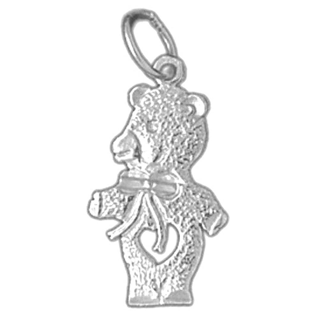 Sterling Silver Teddy Bear Pendant