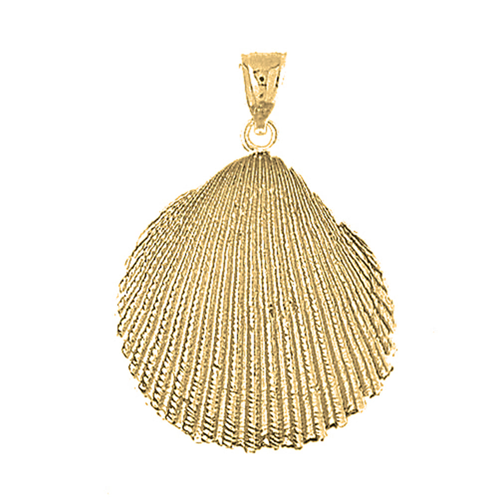 Yellow Gold-plated Silver Shell Pendant