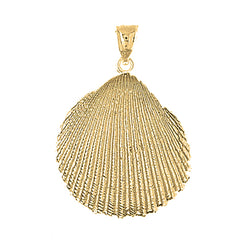 Yellow Gold-plated Silver Shell Pendant