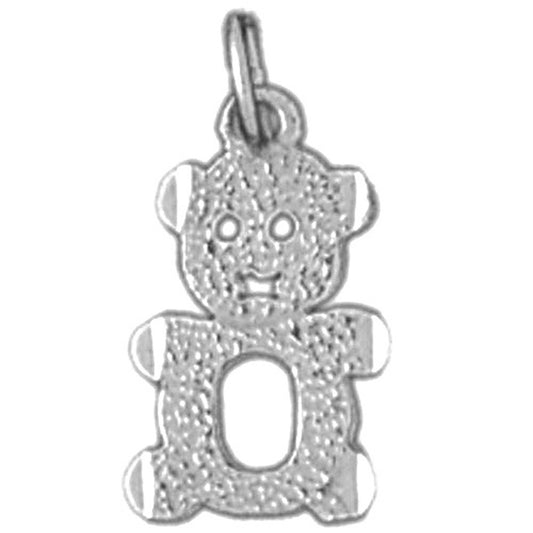 Sterling Silver Teddy Bear Pendant