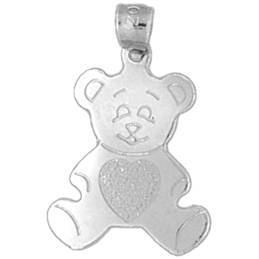 Sterling Silver Teddy Bear Pendant