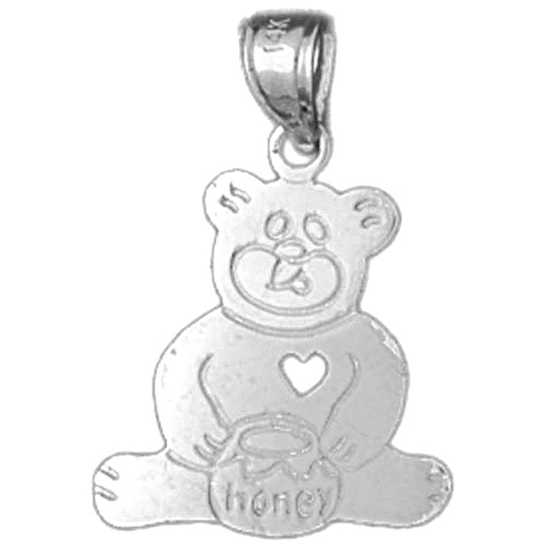 Sterling Silver Teddy Bear Pendant