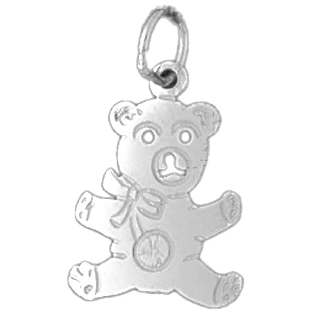 Sterling Silver Teddy Bear Pendant