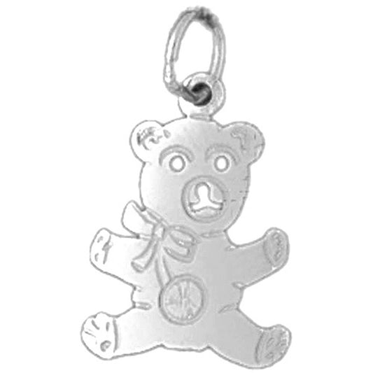 Sterling Silver Teddy Bear Pendant